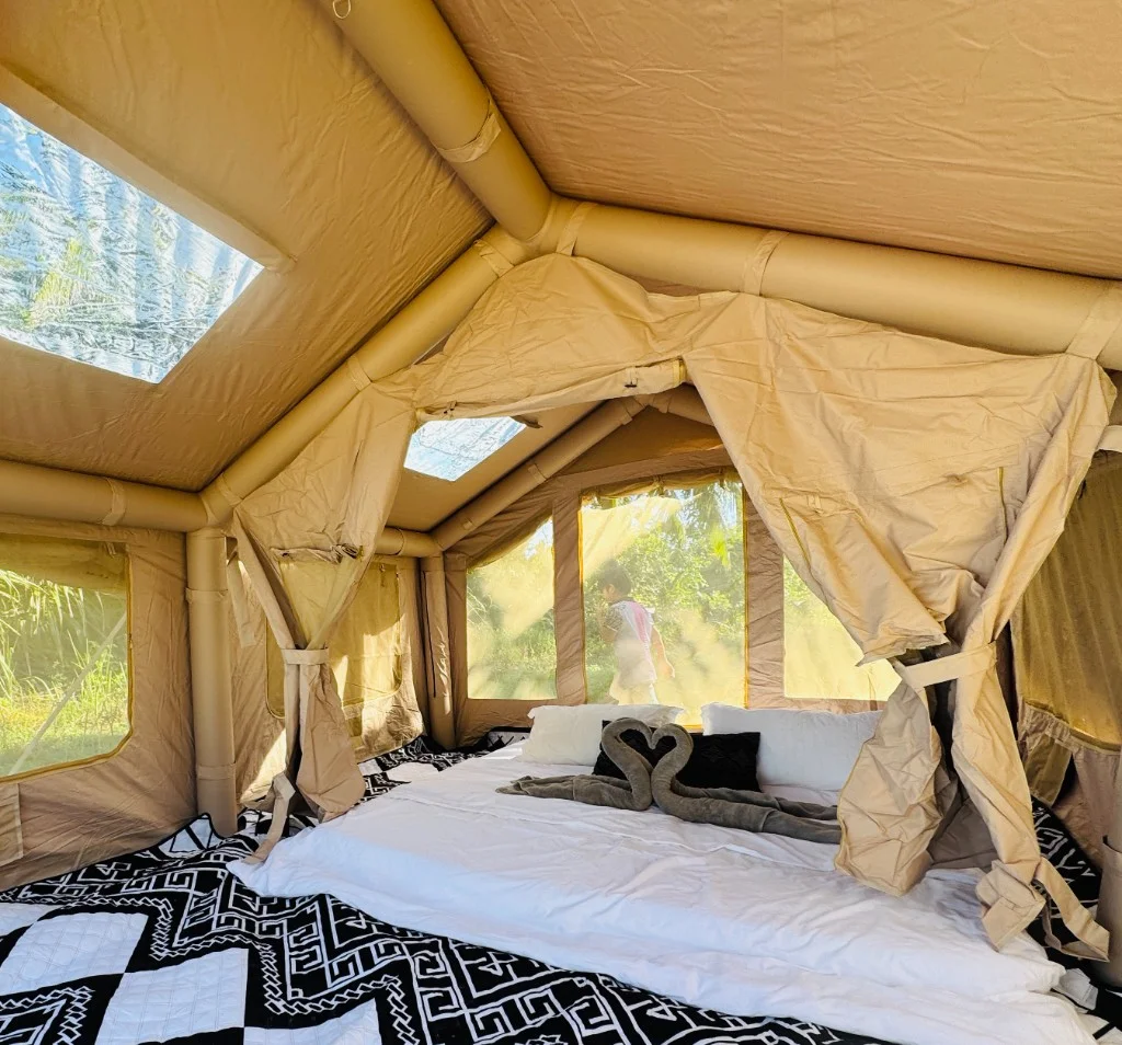 Eagle Bay Retreat tent interior bedroom